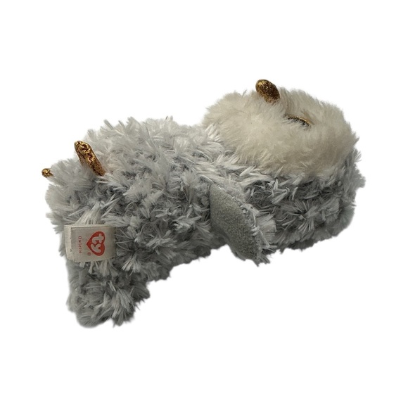 Ty Stuffed Owl - Gray and White with Gold Accents - Picture 6 of 6